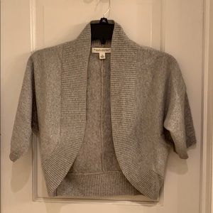 Wool/cashmere silver shrug